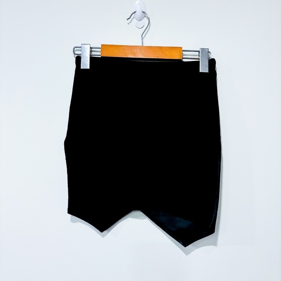SIRENS Black faux leather mini skirt | Wrap detail | X-Small * - Picture 7 of 7